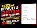 OS111 Display Default Custom Error Messages in Data Mapper Post Action Error Handling in OS