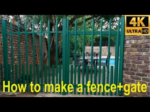 Download MP3 How to make a small steel palisade fence and gate  - detailed