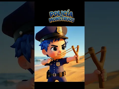 ¡La Policía de Monstruos en la Playa! #shorts Canciones Infantiles