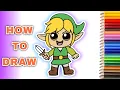 HOW TO DRAW Link Legend Of Zelda Drawing Step by Step For Kids Toddlers - Kids Art