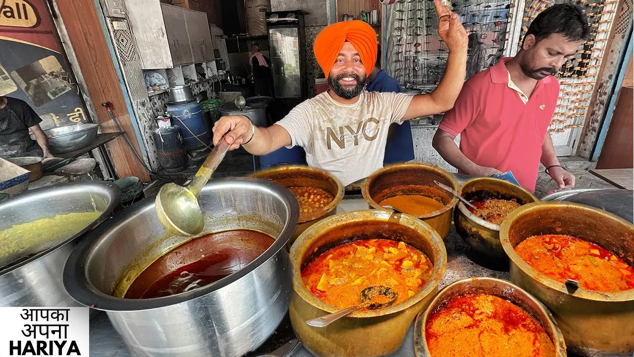 149/- Rs Indian Street Food Thali   Punjab ka ASLI Kake da Dhaba 