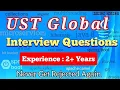 UST Global Interview Questions and Answers 2 years java spring boot microservices