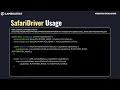 org openqa selenium safari SafariDriver with examples