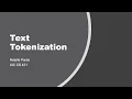 Text Tokenization