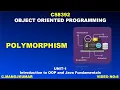8 CS8392 OBJECT ORIENTED PROGRAMMING POLYMORPHISM IN TAMIL OOPS Manojkumar C