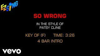 Patsy Cline - So Wrong Karaoke