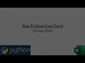 Run Python from Excel