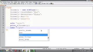 PHP 34 - stdClass