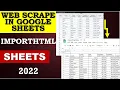 Web Scrape in Google Sheets IMPORTHTML How to import data from web to Google sheet