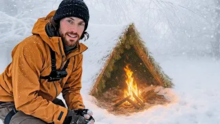 Solo Survival In Alaska Building Shelter And Starting Fire 