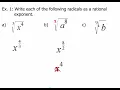 Radicals and Rational Exponents