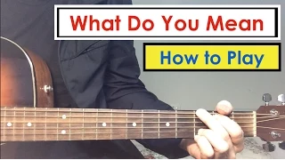 Download What Do You Mean - Guitar Lesson (Tutorial) | Justin Bieber MP3
