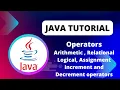 Java Tutorial Arithmetic Relational Logical Increment and Decrement Operators in Java