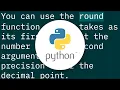 How to round to 2 decimals with Python