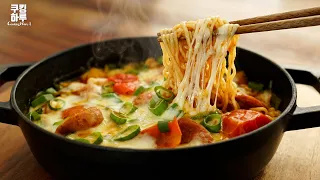피자보다 맛있다!! 놀라운 라면 요리! 토마토 피자 라면!!