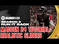Best realistic MADDEN 24 sliders for SEASON 3 RUN IT BACK - Dreddeus for PS5