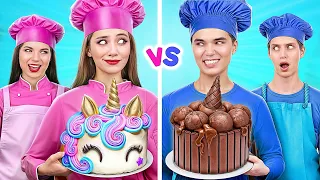 Boys VS Girls Cooking Challenge Giga Rich Girls Vs Poor Guys By Multi DO Challenge 