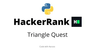 Triangle Quest HackerRank Solution