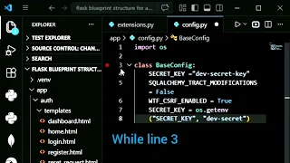 how to create a flask app blueprint structure config py part 11