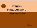 PP - 31 RANDOM NUMBERS IN PYTHON