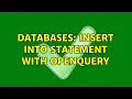 Databases Insert Into Statement With OpenQuery