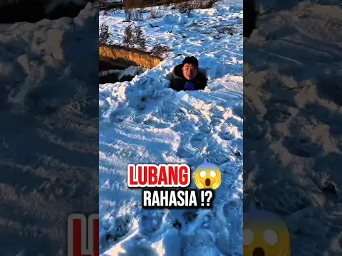Tiduran di Salju, Malah Nemu Terowongan Rahasia! ❄️😱#shortsvideo #shortsviral