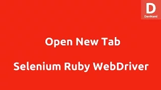 Selenium Ruby Open New Tab