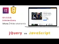 Elementor custom on click interactions II - Vanilla JavaScript vs jQuery Explained