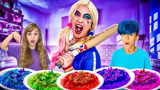 A ARLEQUINA FEZ COMIDA COLORIDA PRA FAMÍLIA ROCHA - (Teatro lúdico) - React