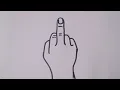 How to draw Middle Finger easy drawing step by step