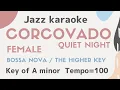 Corcovado Quiet night Bossa Nova sing along background music with for the female singers