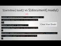 document ready Vs window onload in jquery How to write document ready in vanilla JavaScript