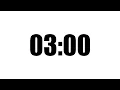 3 Minute Timer - Minimal No Sound White Background