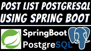 POST List of JSON data in PostgreSQL using Spring Boot and Postman tutorial REST API