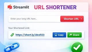 Python URL Shortener Web App Streamlit Project Step-by-Step