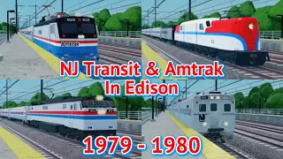 NJ Transit Amtrak Action at Edison but its the early 1980s