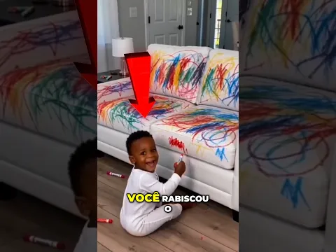 Você rabiscou o sofá de canetinha e seu pai está muito zangado. O que você vai fazer? 😱