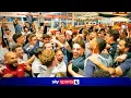 Arsenal players CELEBRATE winning the Premier League after City draw