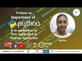 Importance of Python in the field of Web Application Desktop Application - ICSS