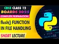 flush function File Handling in Python