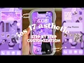 iOS 17 Aesthetic Pastel Purple Theme Lock Screen Widgets App Icons Customization