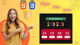 New Year Countdown Countdown to 2023 Using HTML CSS and JavaScript
