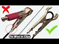 Proper Way to Fix Wire in Clips Connect wire in crocodile clips properly