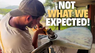 WE HAD TO CUT INTO OUR RUDDER!