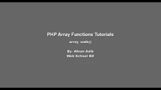 PHP Array Functions - 29 array