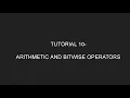 Java Programming Tutorial 10 - Arithmetic Operators and Bitwise Operators
