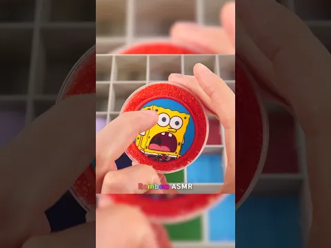 Satisfying Video l How Make Rainbow Slime Fishbowl from Mixing All Foam and Clay Balls Cutting ASMR