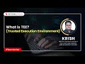 What is Trusted Execution Environment TEE TEE Trusted Execution Environment