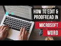 How to Edit Proofread in Microsoft Word using Track Changes