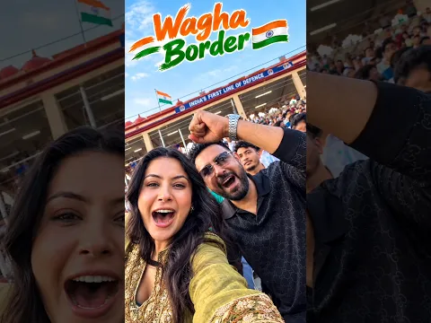 At Wagha Border 🇮🇳 Shehnaaz Gill &  Gippi Grewal #waghaborder #ShehnaazGill